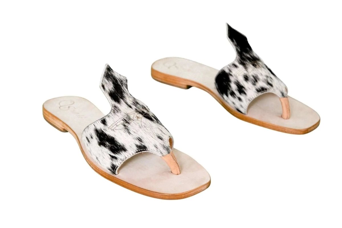 Luciana Cowhide Flip Flop Sandals – Size 10 by Stiefeld Boots – Don't Panic Shoes