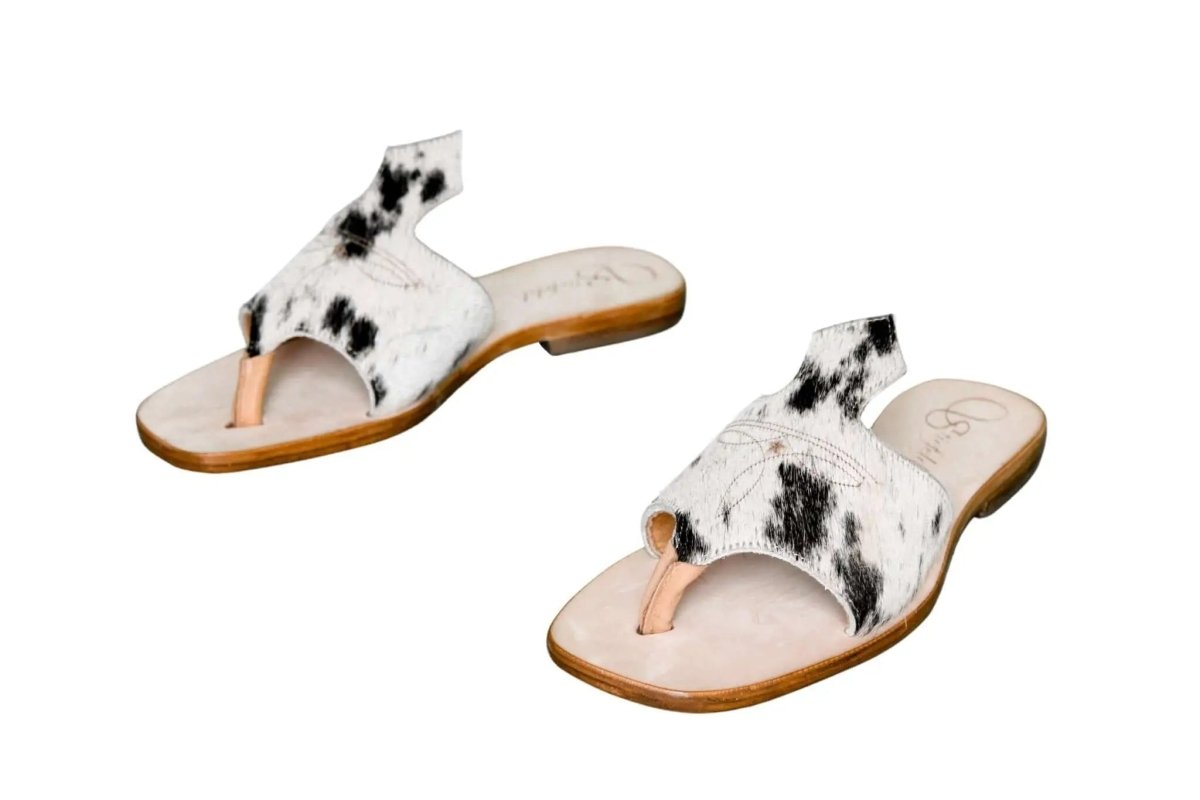 Luciana Cowhide Flip Flop Sandals – Size 7 by Stiefeld Boots – Don't Panic Shoes