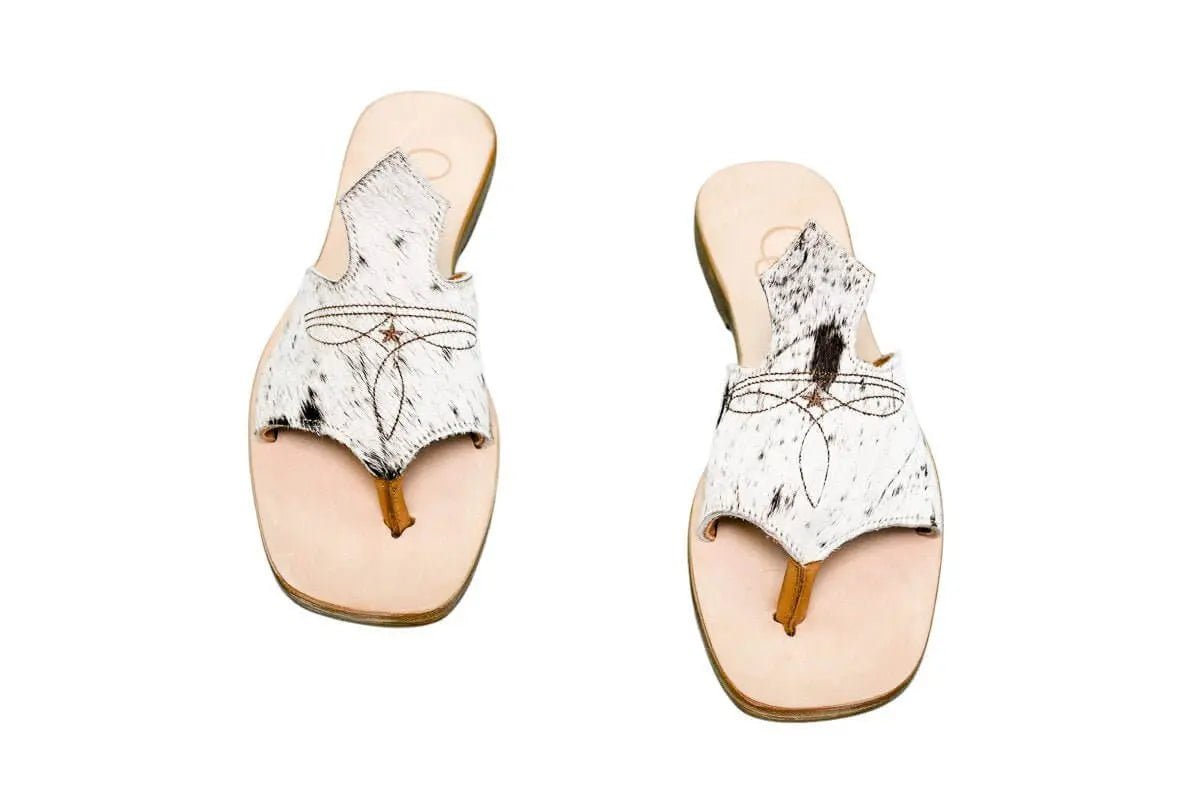 Luciana Cowhide Flip Flop Sandals – Size 8 by Stiefeld Boots – Don't Panic Shoes