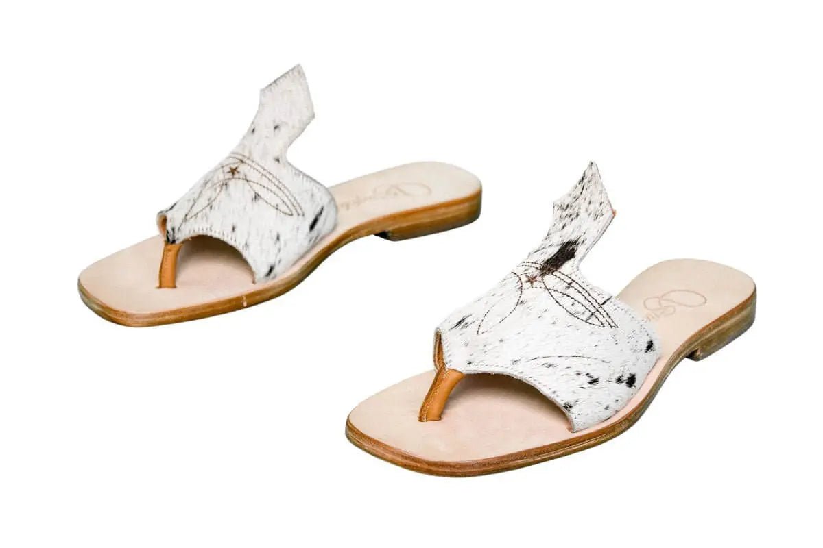 Luciana Cowhide Flip Flop Sandals – Size 8 by Stiefeld Boots – Don't Panic Shoes
