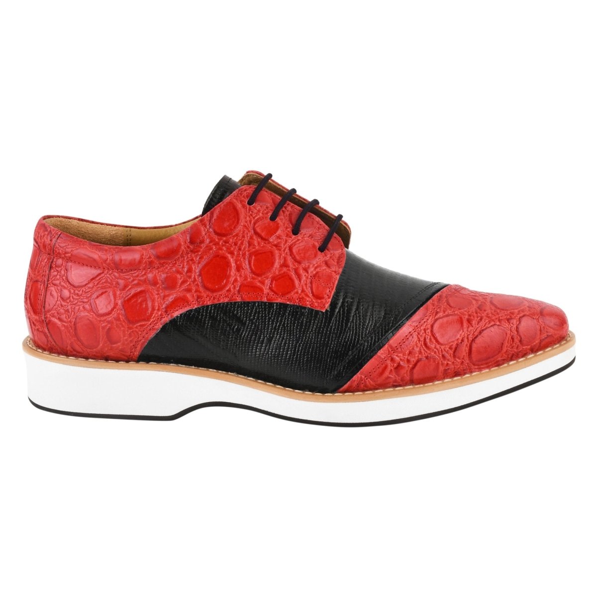 Lucky Mens Oxford Croco Lizard Print Casual Shoes Shoes by Libertyzeno – Don't Panic Shoes