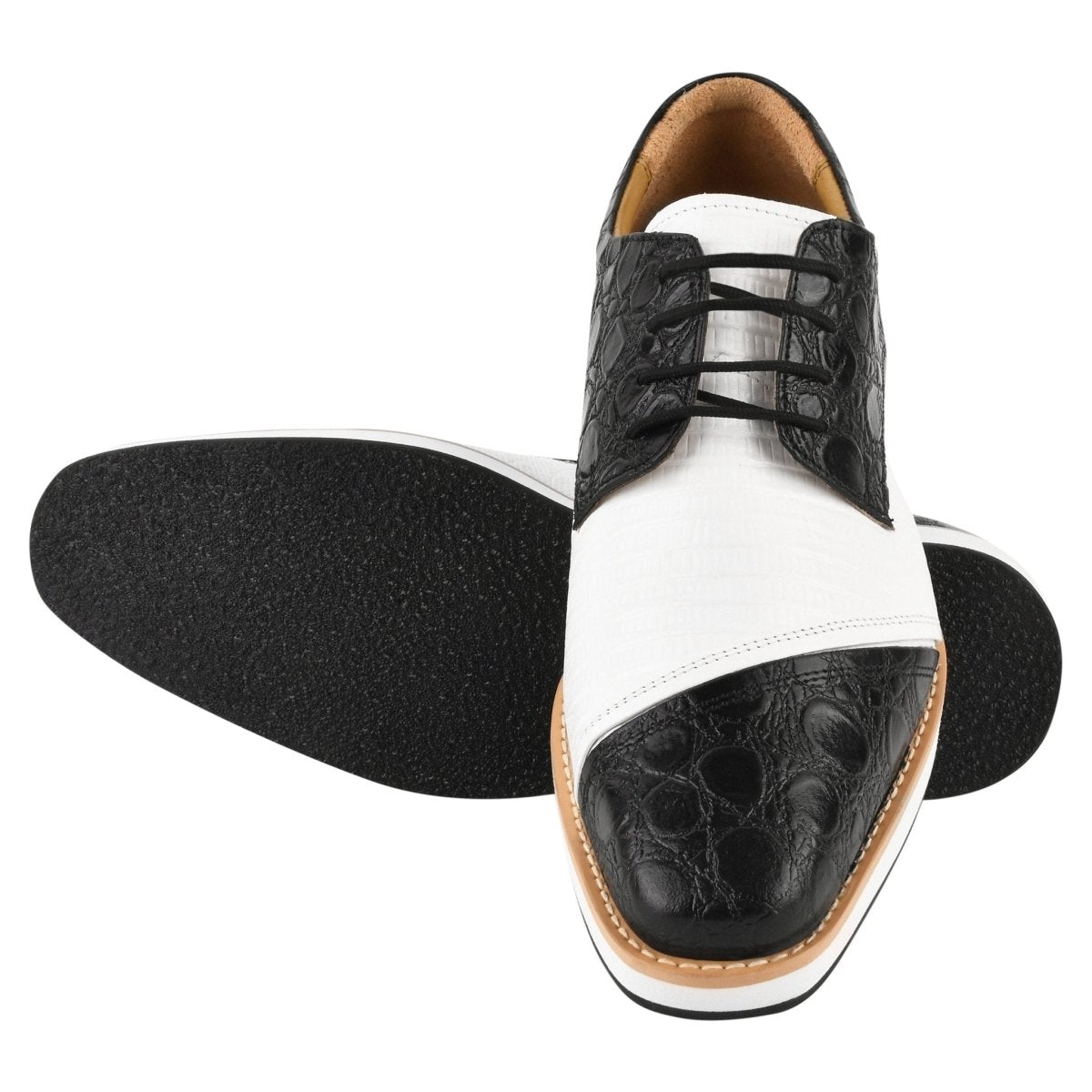 Lucky Mens Oxford Croco Lizard Print Casual Shoes Shoes by Libertyzeno – Don't Panic Shoes