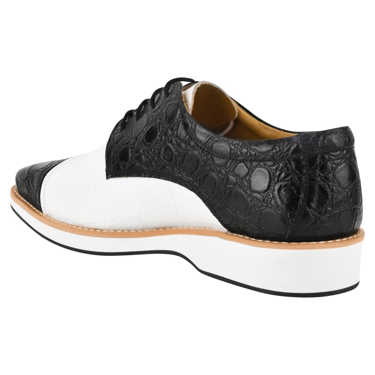 Lucky Mens Oxford Croco Lizard Print Casual Shoes Shoes by Libertyzeno – Don't Panic Shoes