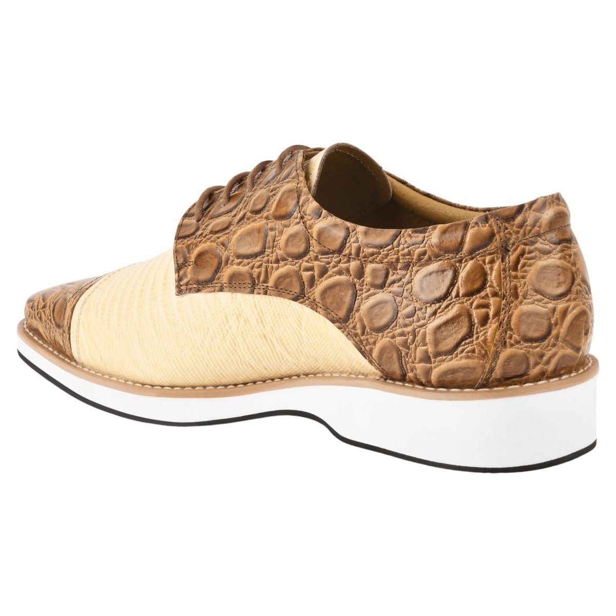 Lucky Mens Oxford Croco Lizard Print Casual Shoes Shoes by Libertyzeno – Don't Panic Shoes