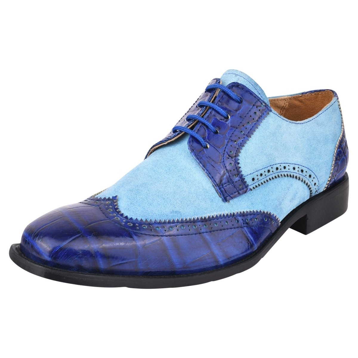 Macon Leather And Suede Crocodile Printed Oxford Dress Shoes Shoes by Libertyzeno – Don't Panic Shoes