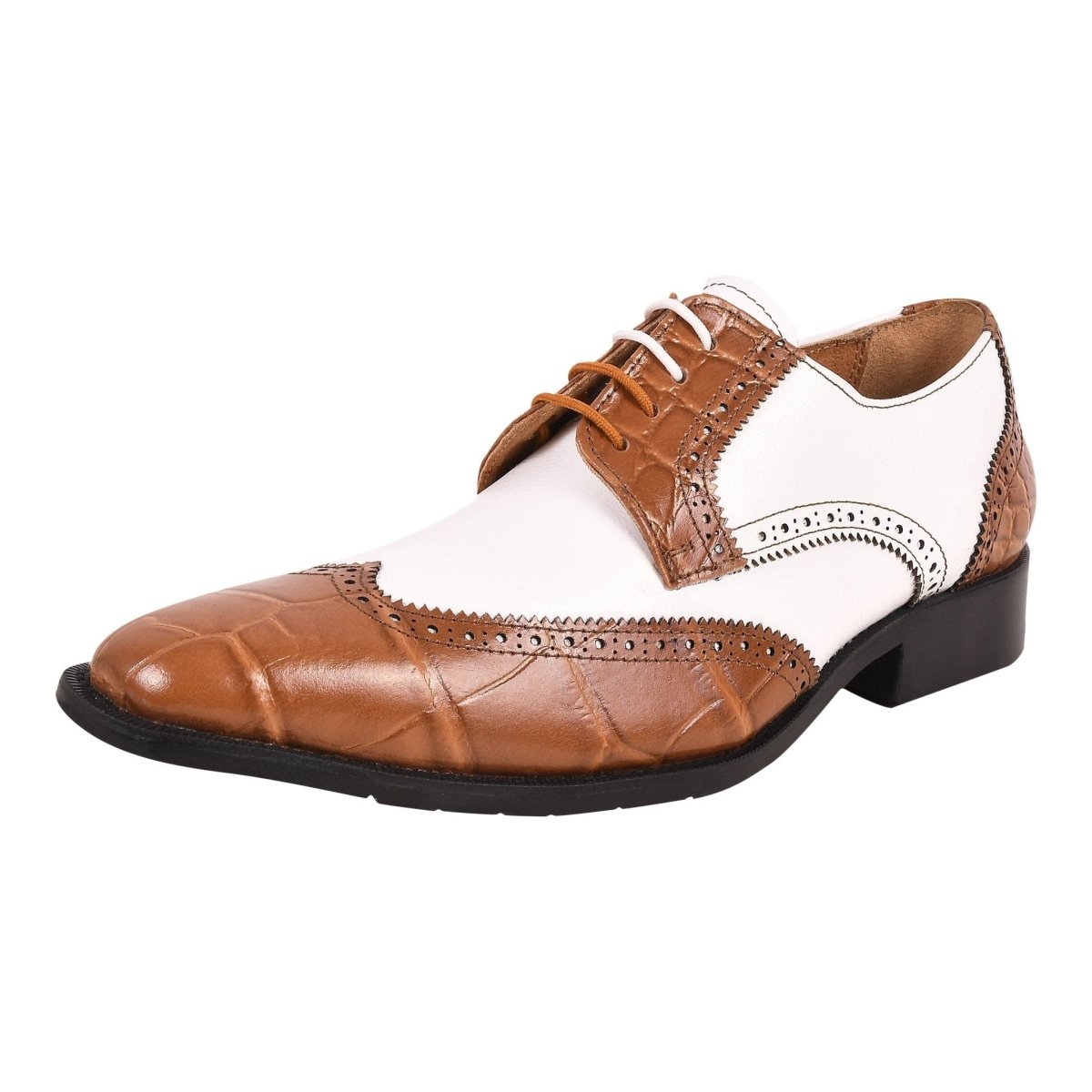 Macon Leather And Suede Crocodile Printed Oxford Dress Shoes Shoes by Libertyzeno – Don't Panic Shoes