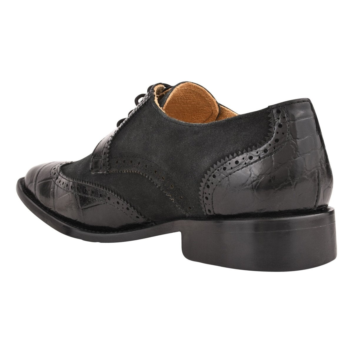 Macon Leather And Suede Crocodile Printed Oxford Dress Shoes Shoes by Libertyzeno – Don't Panic Shoes