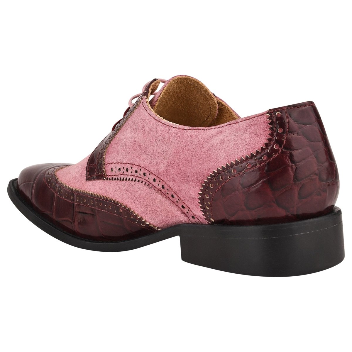 Macon Leather And Suede Crocodile Printed Oxford Dress Shoes Shoes by Libertyzeno – Don't Panic Shoes