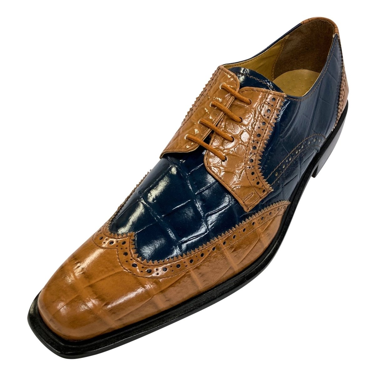 Macon Leather And Suede Crocodile Printed Oxford Dress Shoes Shoes by Libertyzeno – Don't Panic Shoes