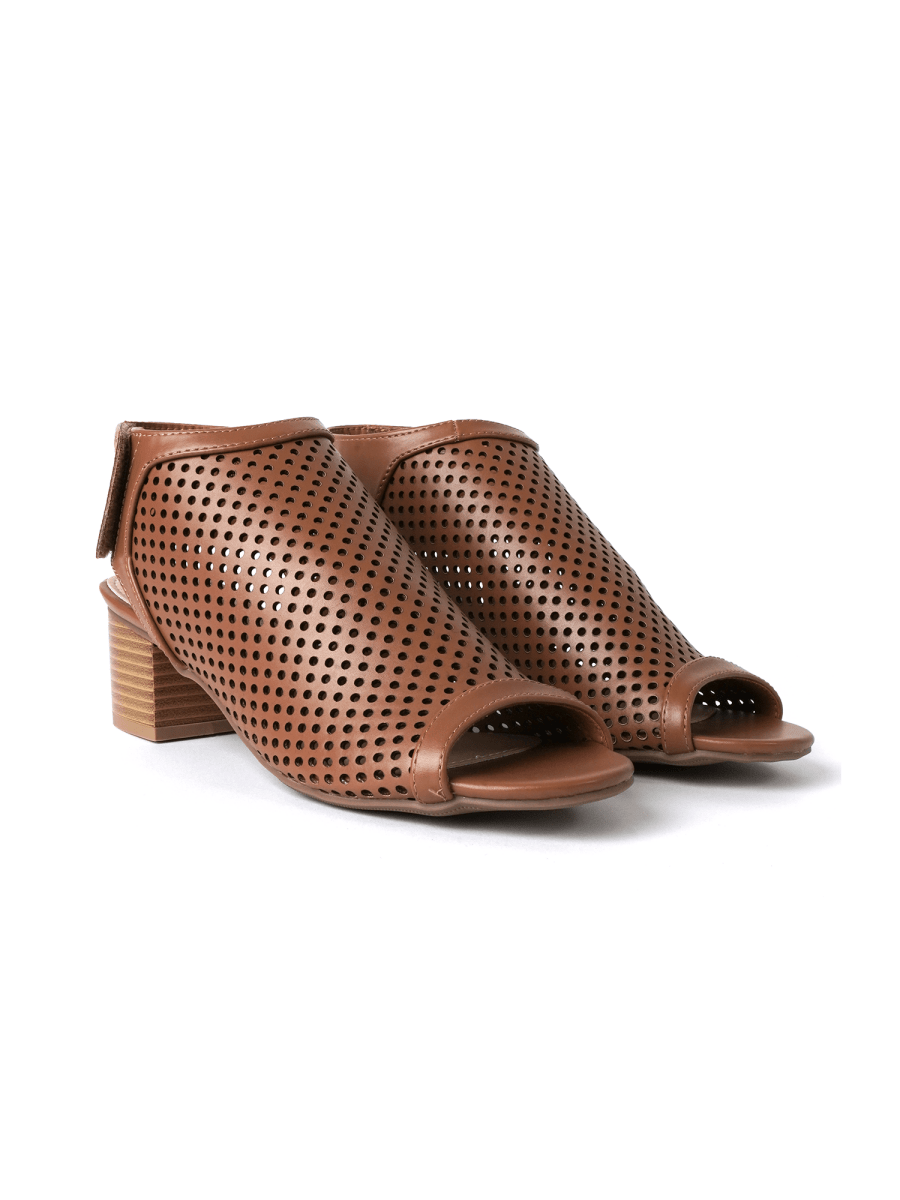 Maddie | Brown Booties by J.Adams – Don't Panic Shoes