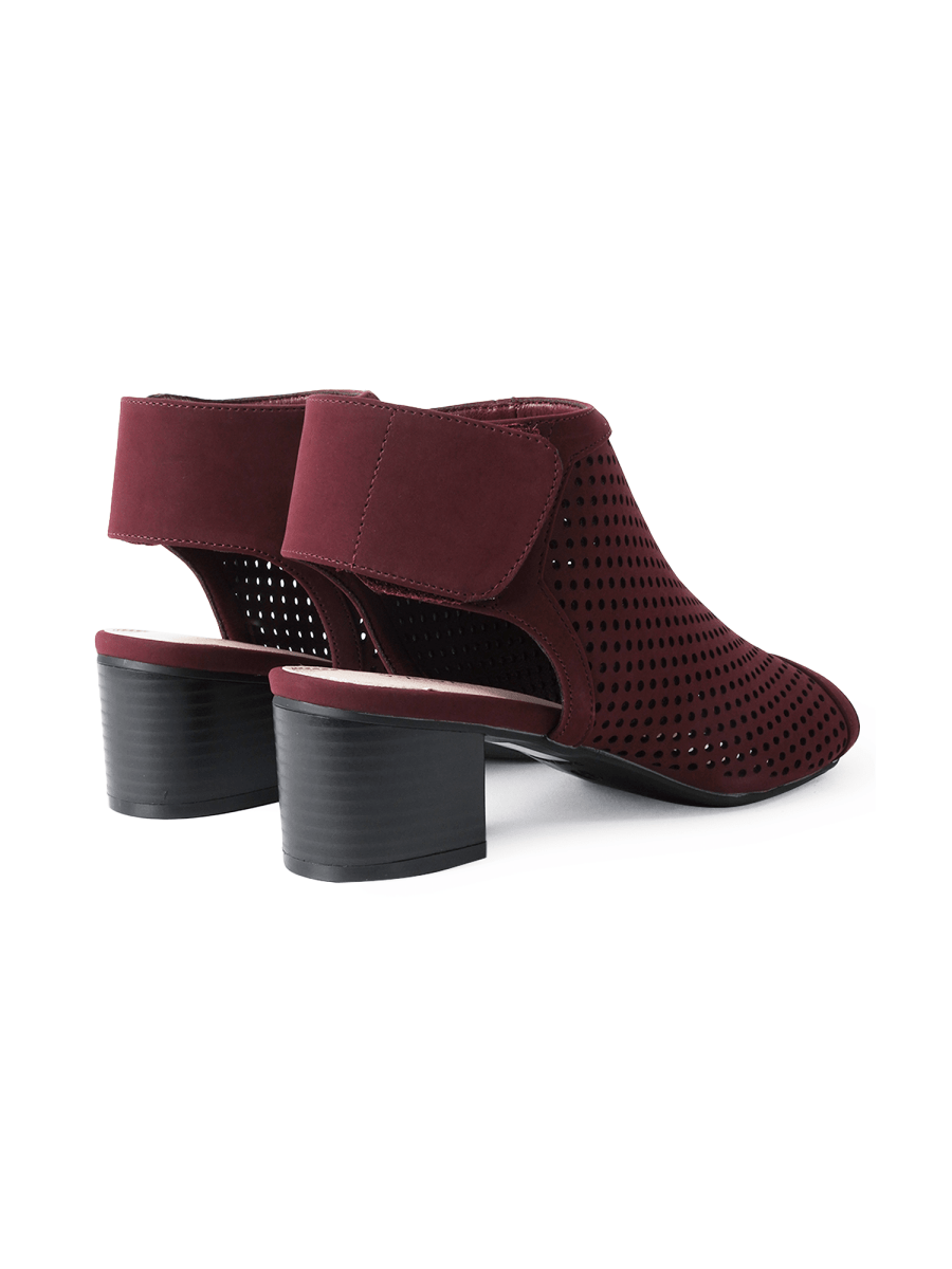 Maddie | Burgundy Booties by J.Adams – Don't Panic Shoes
