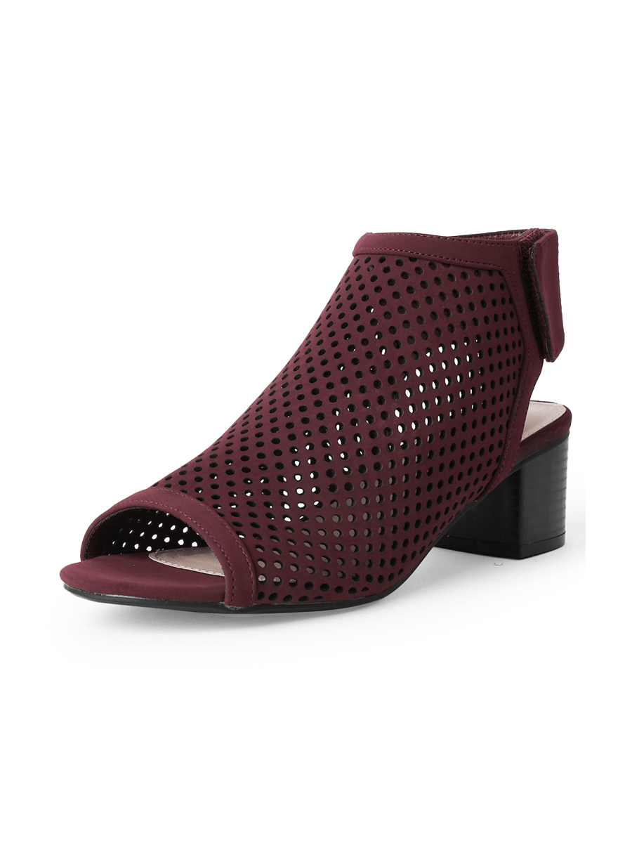 Maddie | Burgundy Booties by J.Adams – Don't Panic Shoes