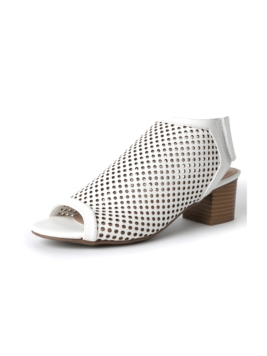 Maddie | White Booties by J.Adams – Don't Panic Shoes