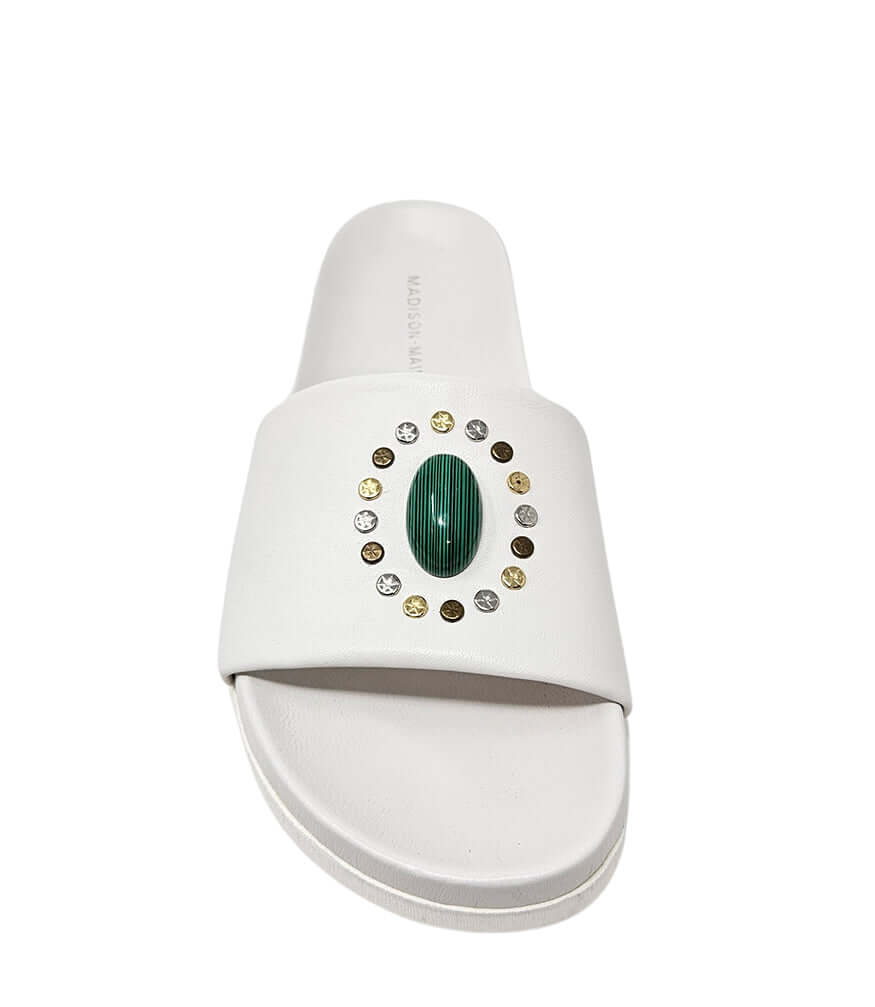 Madison Maison Athena White Open Toe Sandal