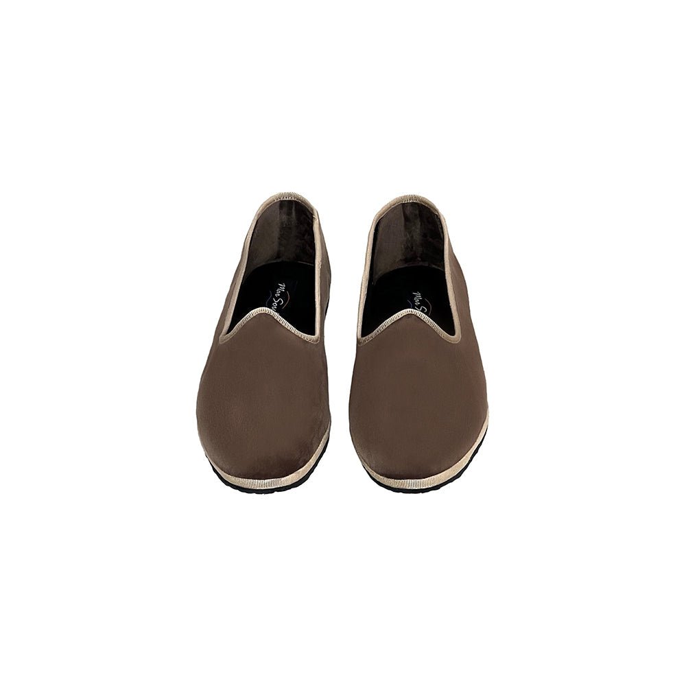 Mar Soreli Brown Hazelnut Womens Friulane Leather Flat Slip On by Mar Soreli – Don't Panic Shoes