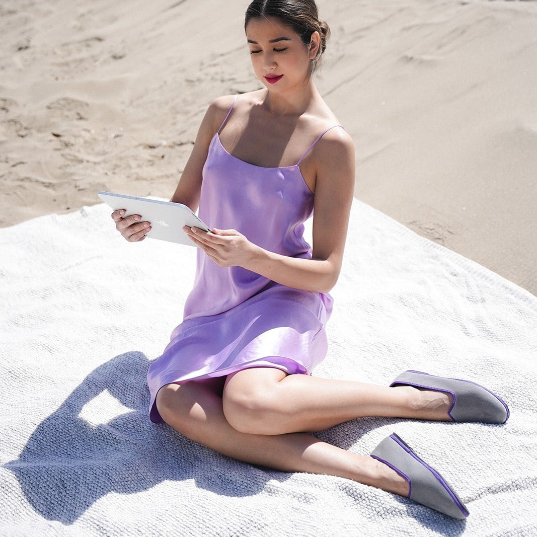 Mar Soreli Friulane Women’S Gray Violet Ballet Flats Slip On by Mar Soreli – Don't Panic Shoes