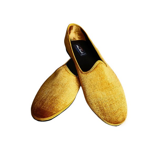Mar Soreli Graffiato Seta Traditional Friulane Velvet Ocra Slip On by Mar Soreli – Don't Panic Shoes