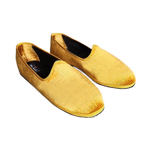 Mar Soreli Graffiato Seta Traditional Friulane Velvet Ocra Slip On by Mar Soreli – Don't Panic Shoes