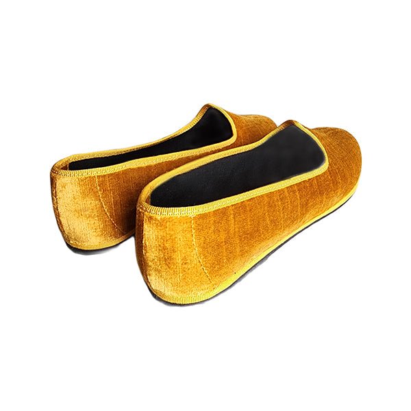 Mar Soreli Graffiato Seta Traditional Friulane Velvet Ocra Slip On by Mar Soreli – Don't Panic Shoes