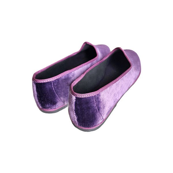 Mar Soreli Graffiato Seta Women’S Velvet Viola Friulane Slippers Slip On by Mar Soreli – Don't Panic Shoes