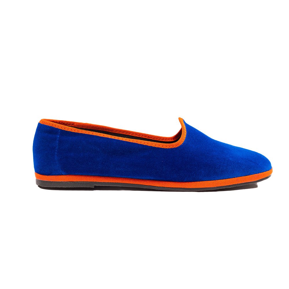 Mar Soreli Tradizionale Bicolor Bluette Arancio Women’S Leather Slip On by Mar Soreli – Don't Panic Shoes
