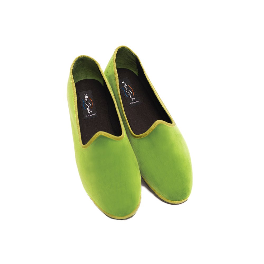Mar Soreli Tradizionale Friulane Women's Acid Pistachio Slip On by Mar Soreli – Don't Panic Shoes