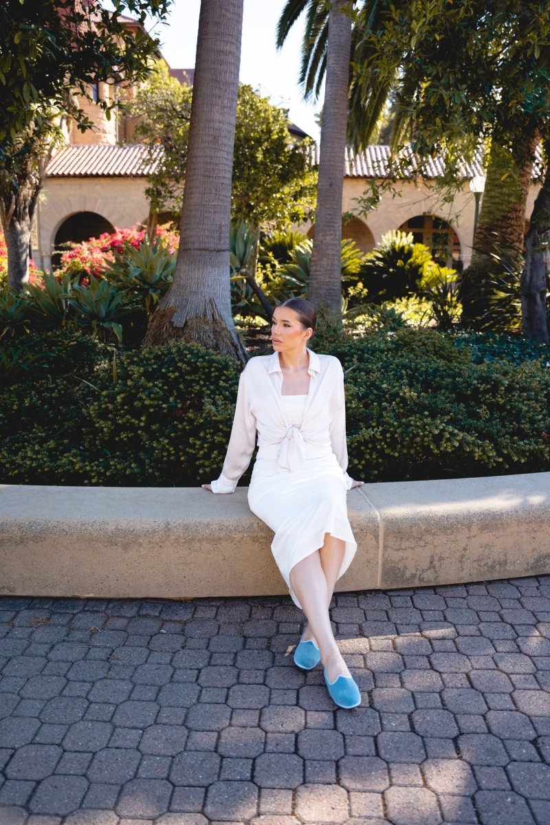 Mar Soreli Tradizionale Friulane Women's Celeste Ballet Flats Slip On by Mar Soreli – Don't Panic Shoes