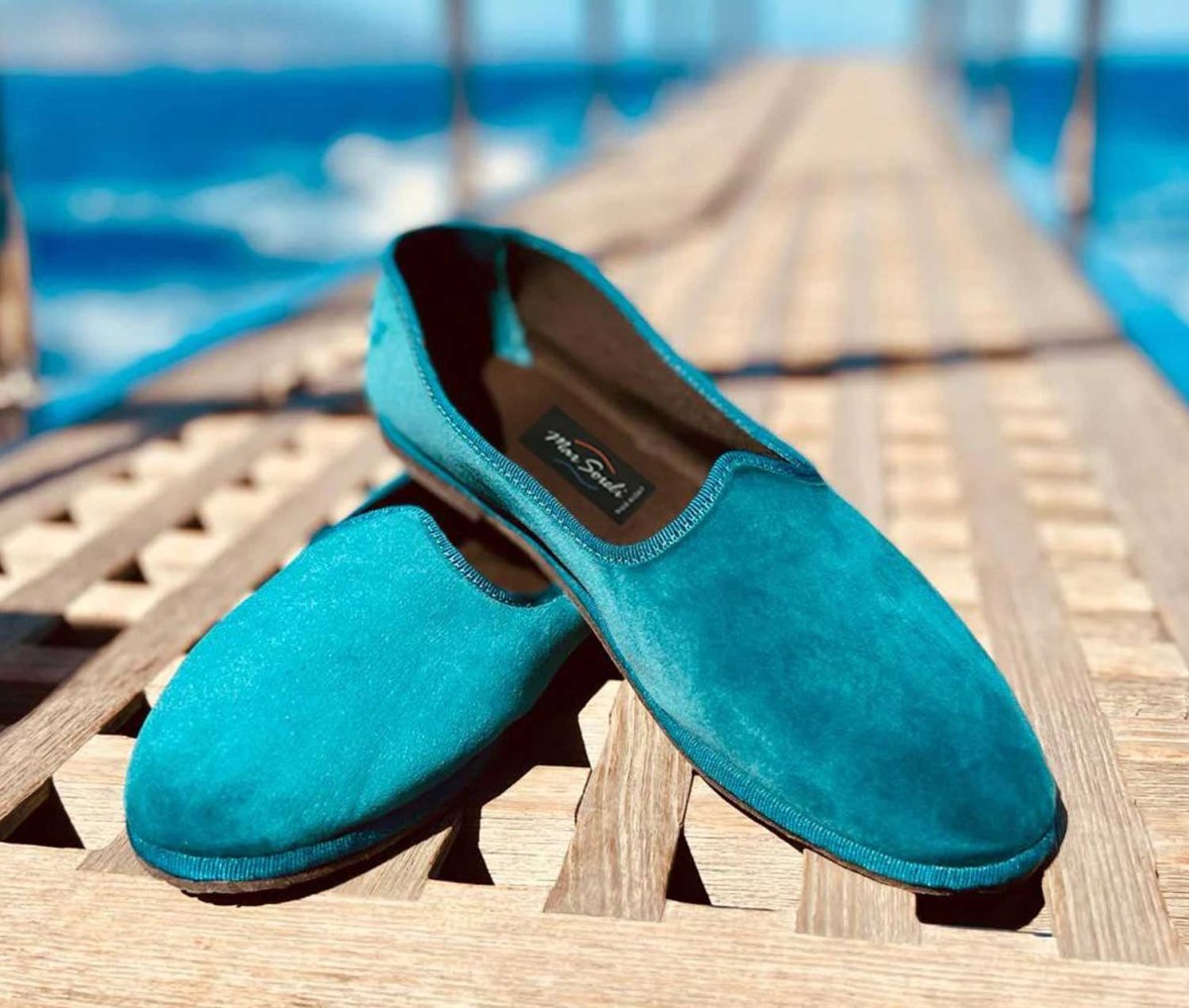 Mar Soreli Tradizionale Friulane Women’S Leather Petrolio SLIP ON by Mar Soreli – Don't Panic Shoes