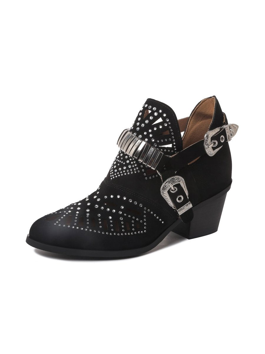 Marcela | Black Booties by J.Adams – Don't Panic Shoes