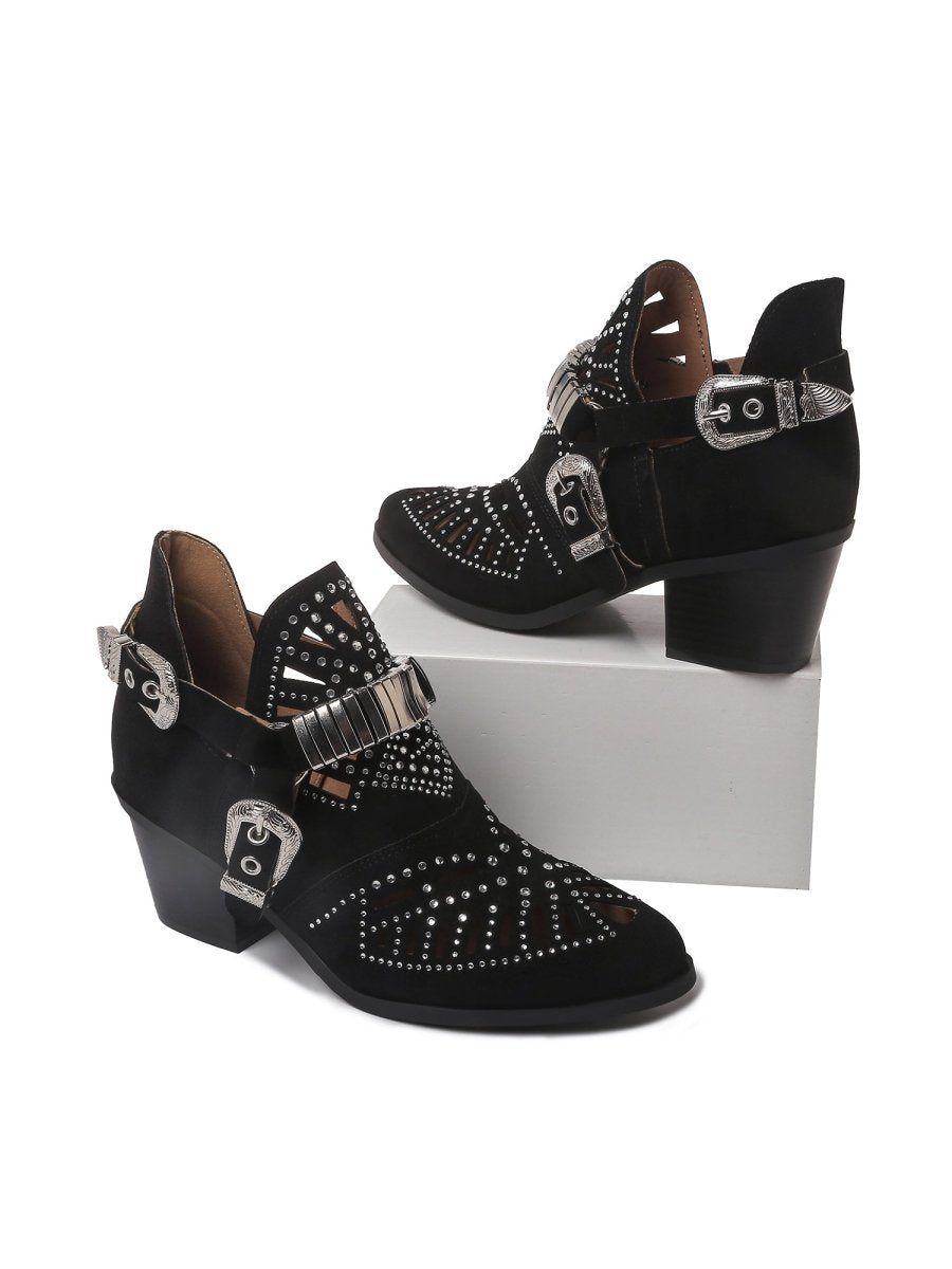 Marcela | Black Booties by J.Adams – Don't Panic Shoes