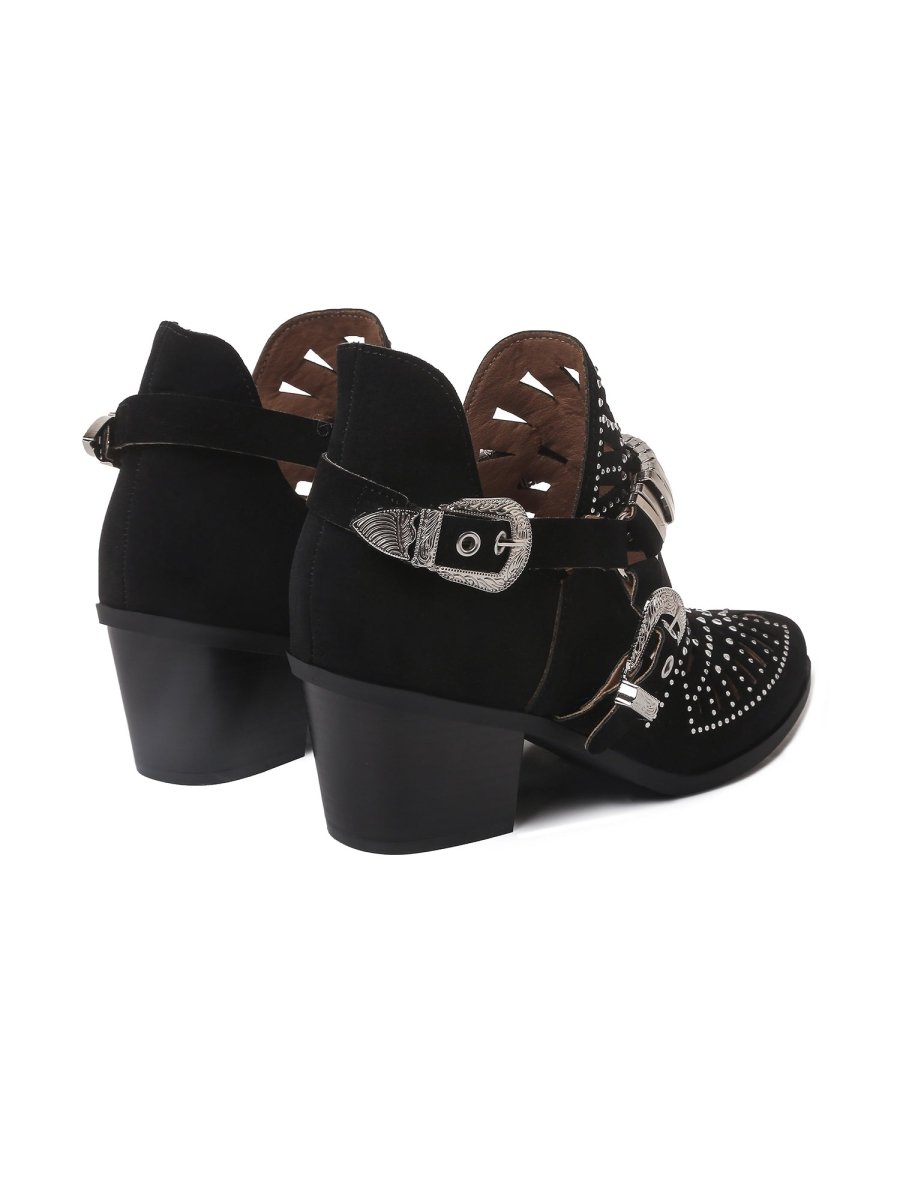 Marcela | Black Booties by J.Adams – Don't Panic Shoes