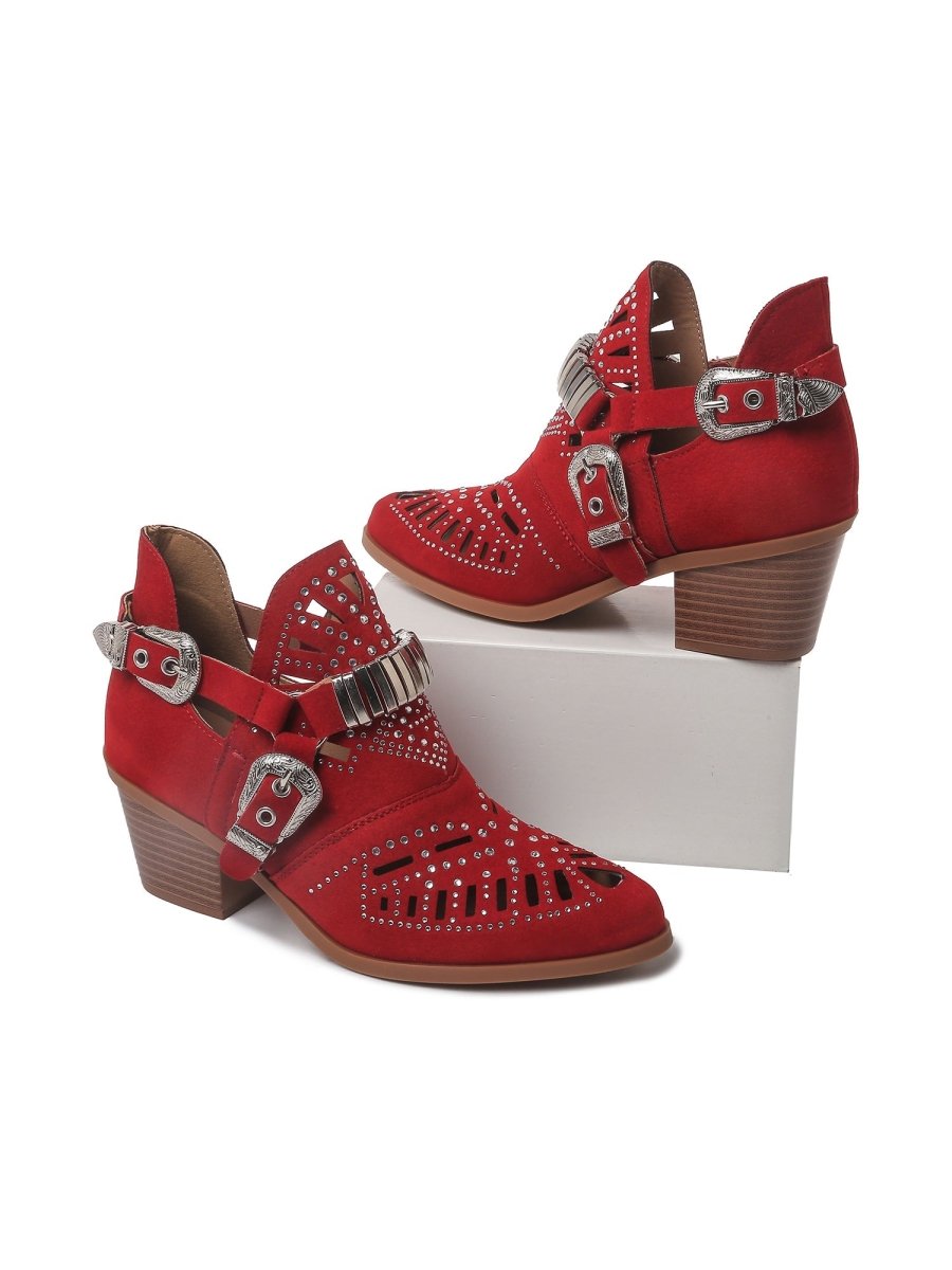 Marcela | Red Booties by J.Adams – Don't Panic Shoes