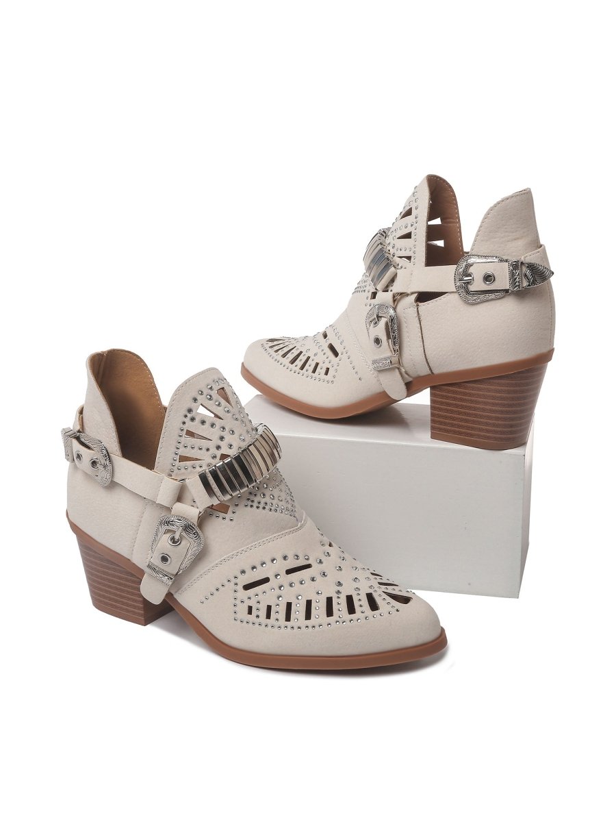 Marcela | White Booties by J.Adams – Don't Panic Shoes