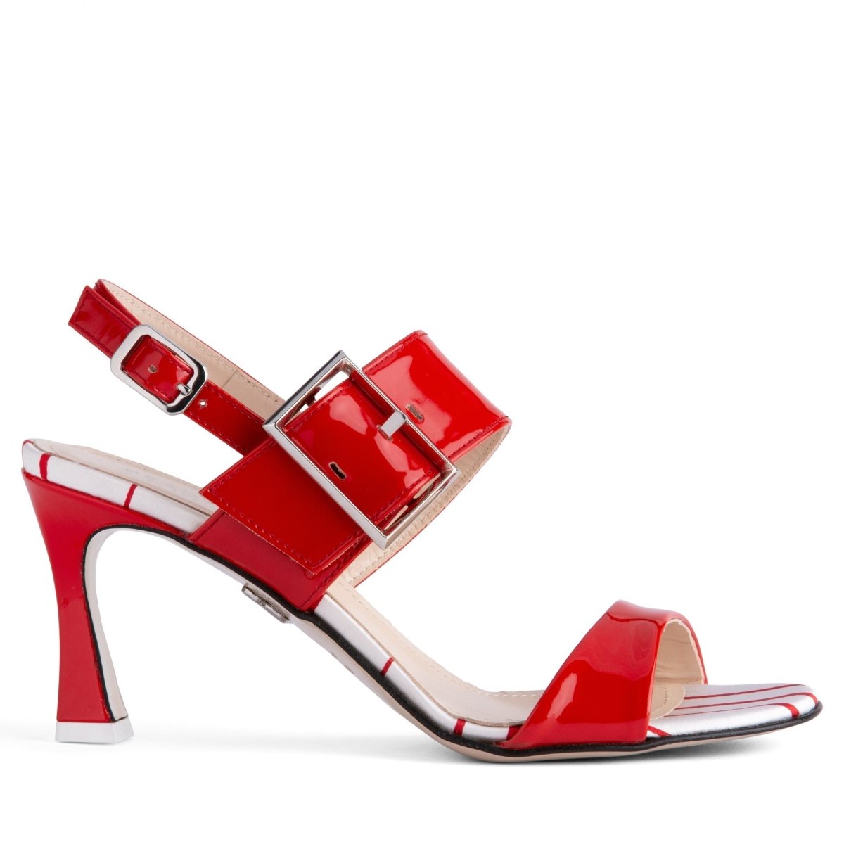 Marilyn Women’S Coquette White Patent Leather Slingback Heels by Beautiisoles – Don't Panic Shoes