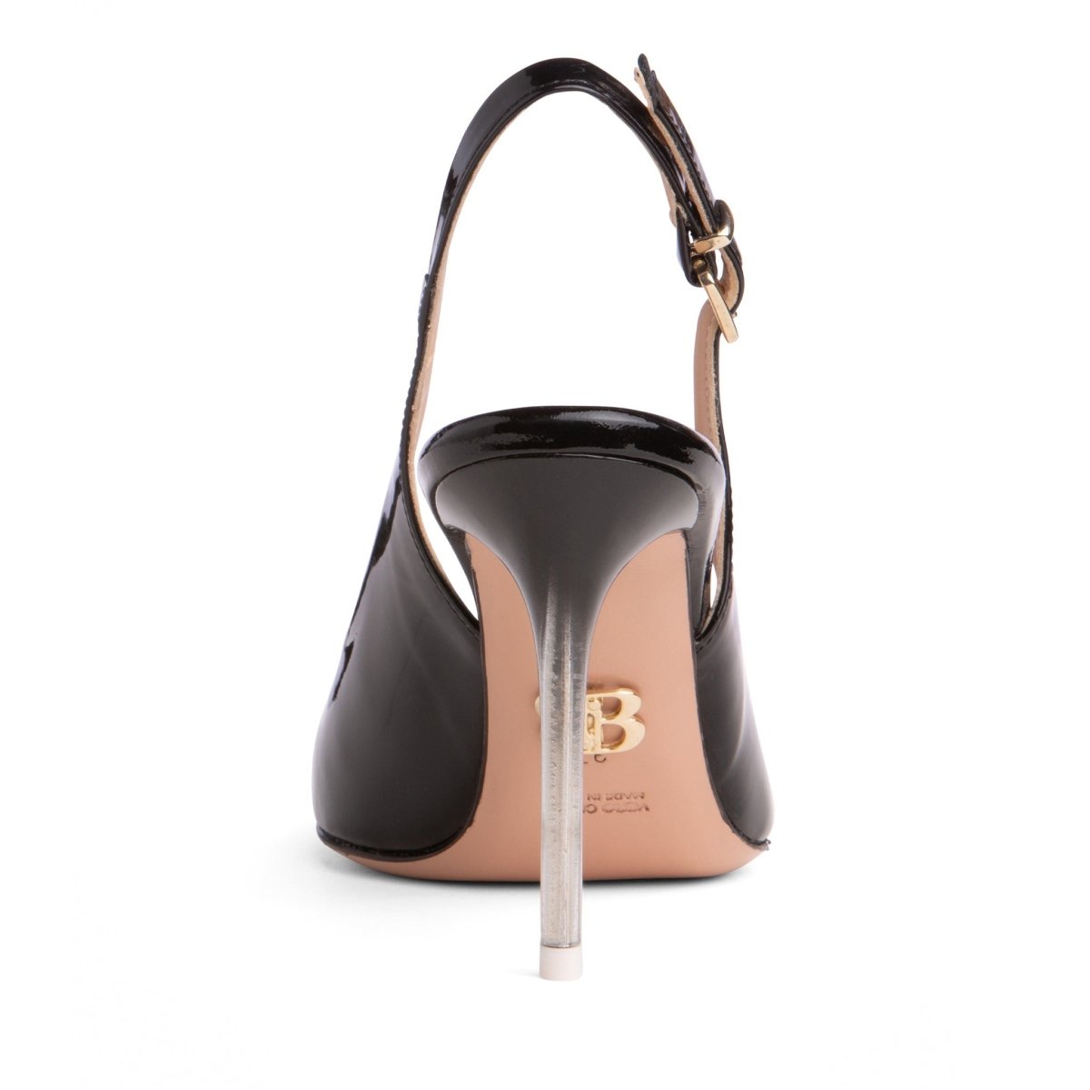 Marjorie Women’S Black Patent Leather Slingback Pump Heels by Beautiisoles – Don't Panic Shoes