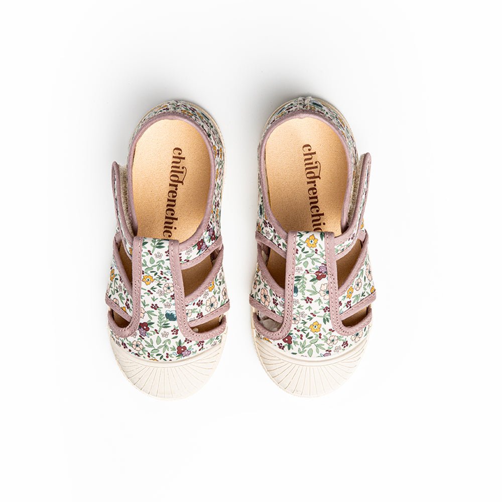 Marly Florals Adjustable Velcro Non Slip Rubber Soles fashion by Childrenchic – Don't Panic Shoes