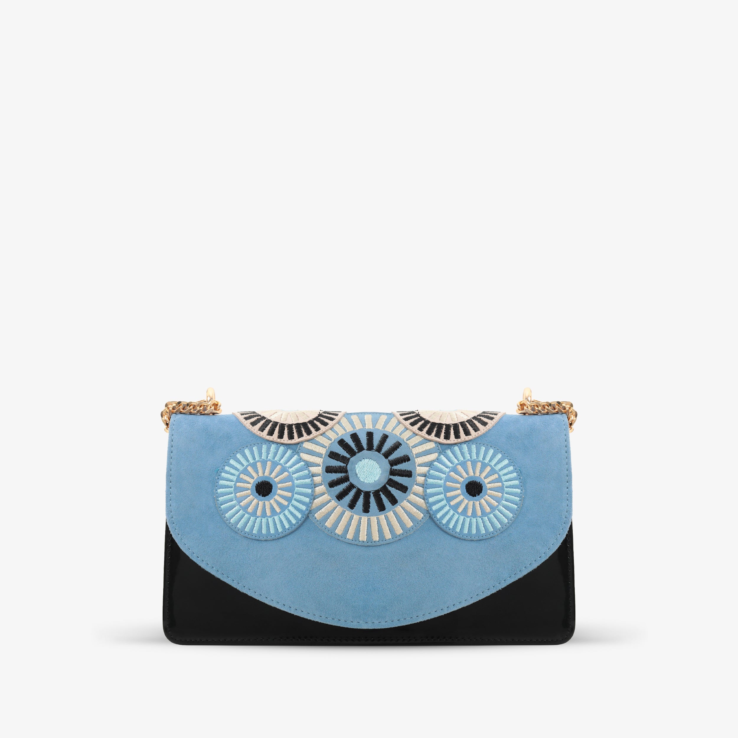 The Parama Blue Suede Leather Handbag