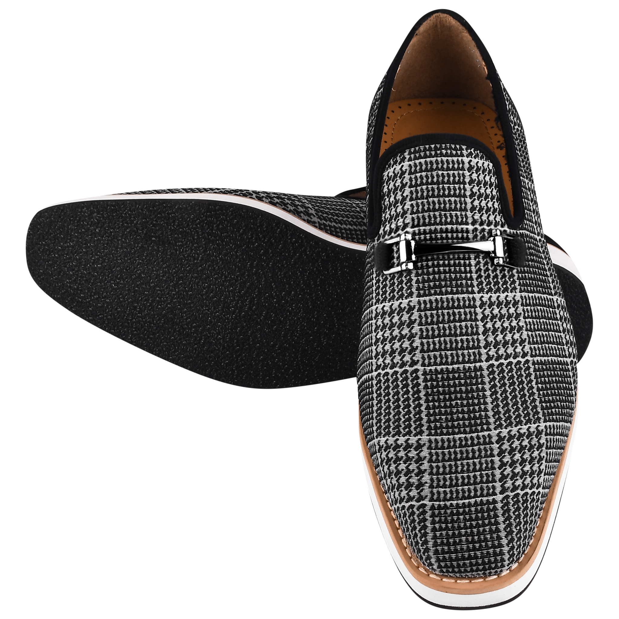 Megaball mens Casual textile printed buckle shoes