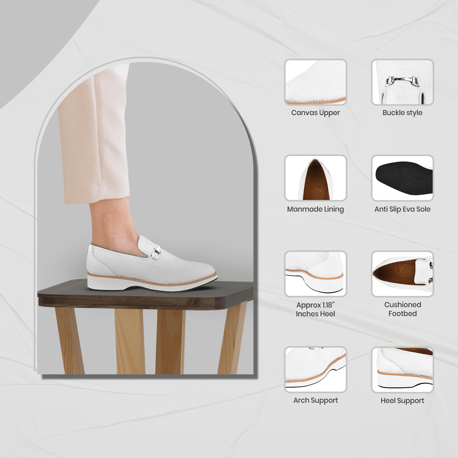 Megaball mens Casual textile printed buckle shoes