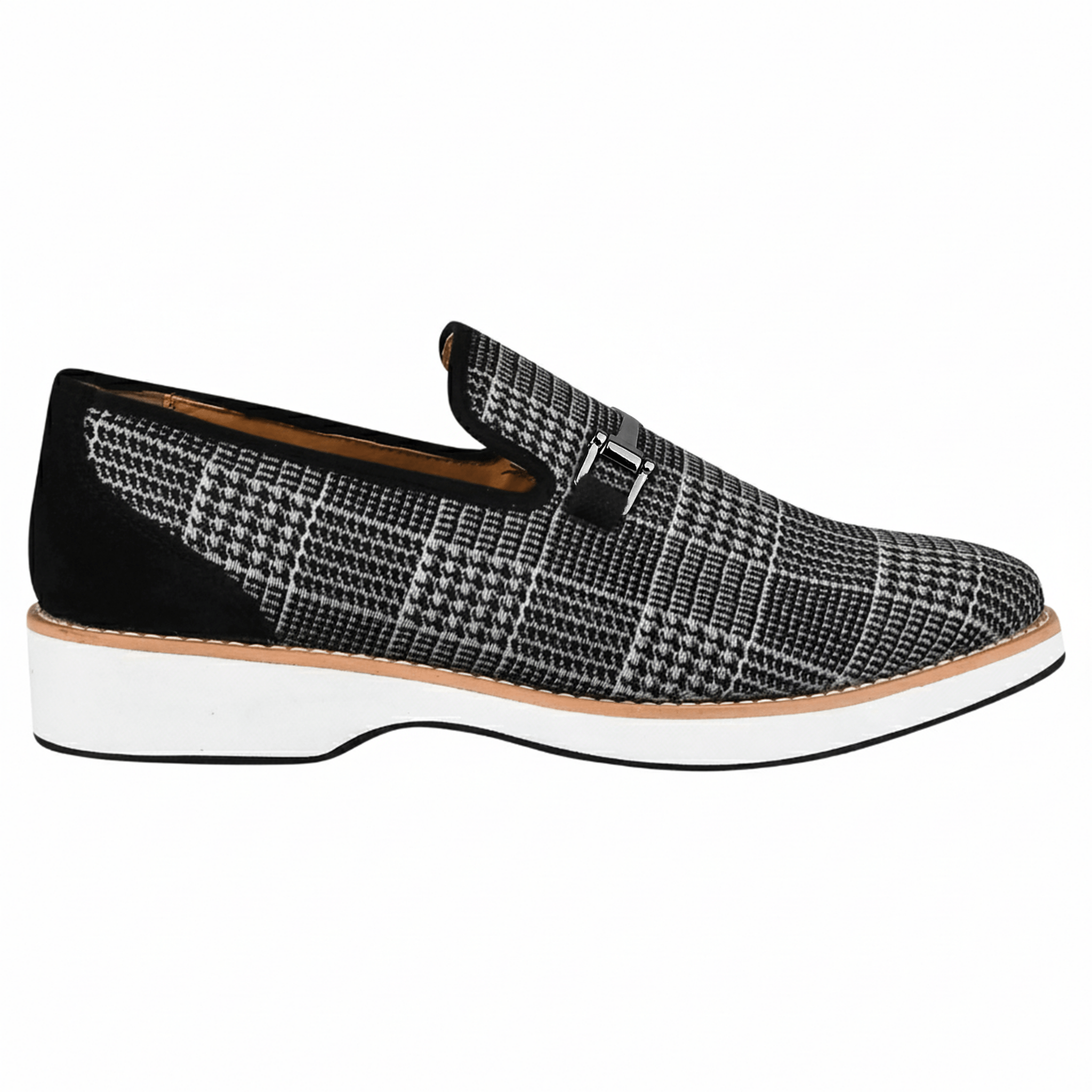 Megaball mens Casual textile printed buckle shoes