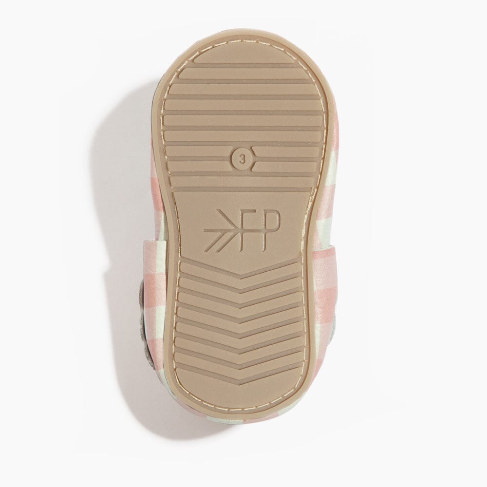 Melon Gingham Mary Jane Baby Shoe Mary Jane by Freshly Picked – Don't Panic Shoes