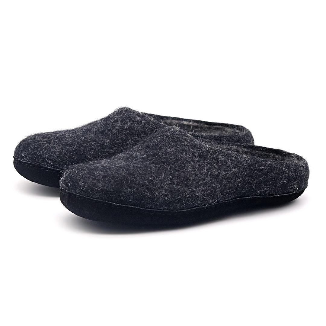 Men's Astoria Noir Wool House Slippers Indoor Slippers by Nootkas – Don't Panic Shoes