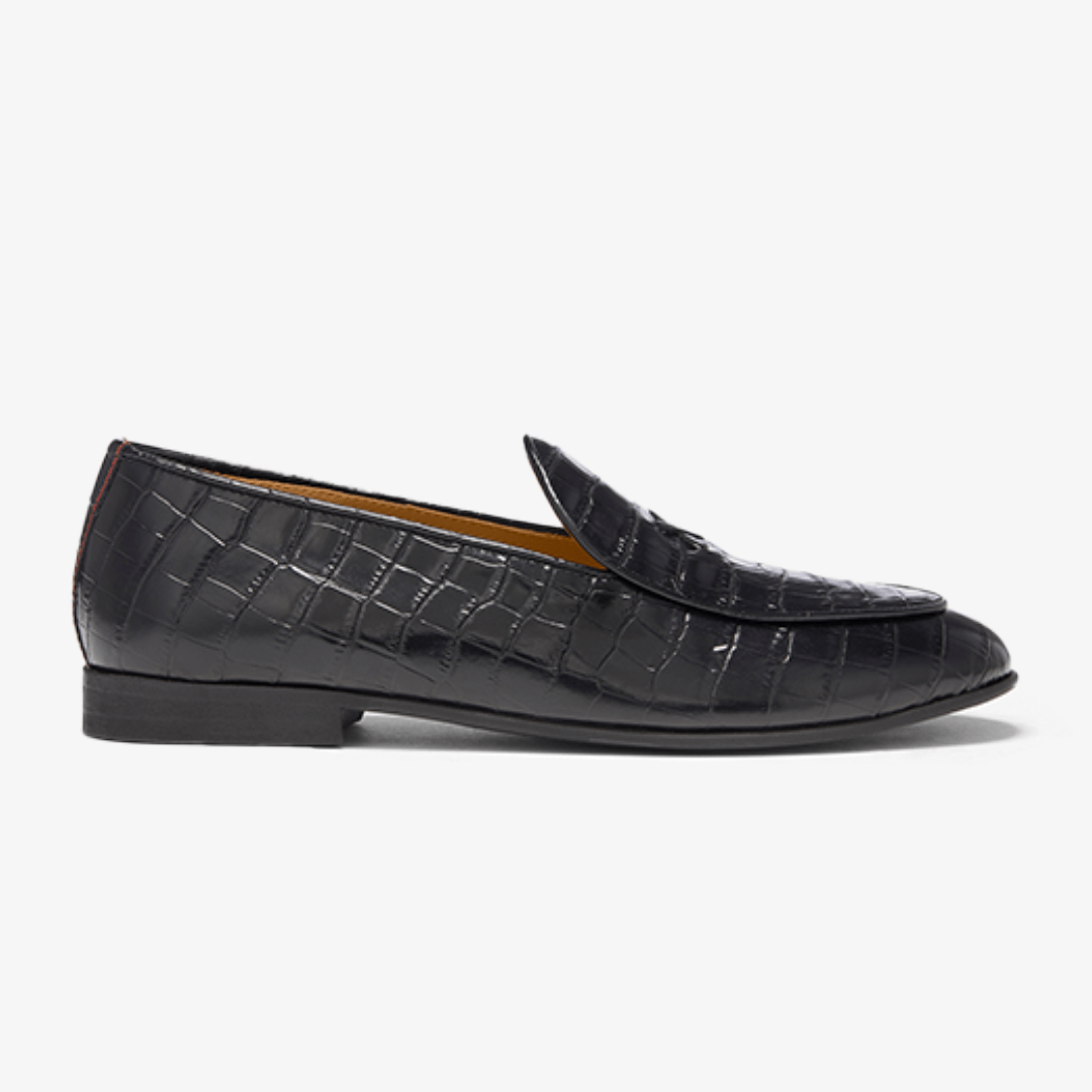 Men's Black Full Croc Milano Loafer Men's Footwear by Del Toro Shoes – Don't Panic Shoes