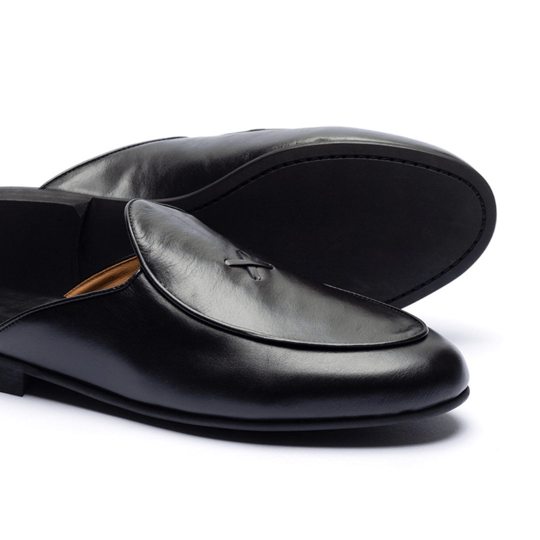 Men's Black Leather Milano Mule Men's Footwear by Del Toro Shoes – Don't Panic Shoes
