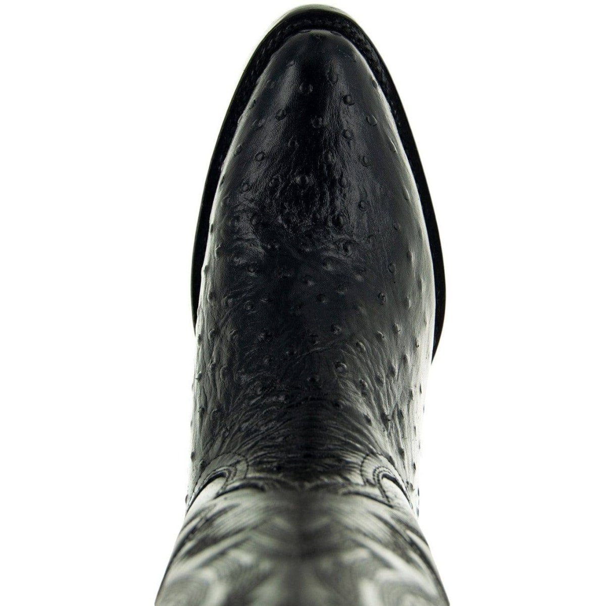 Men's Black Ostrich Print Cowboy Boots (H7002) Cowboy Boots by Soto Boots – Don't Panic Shoes