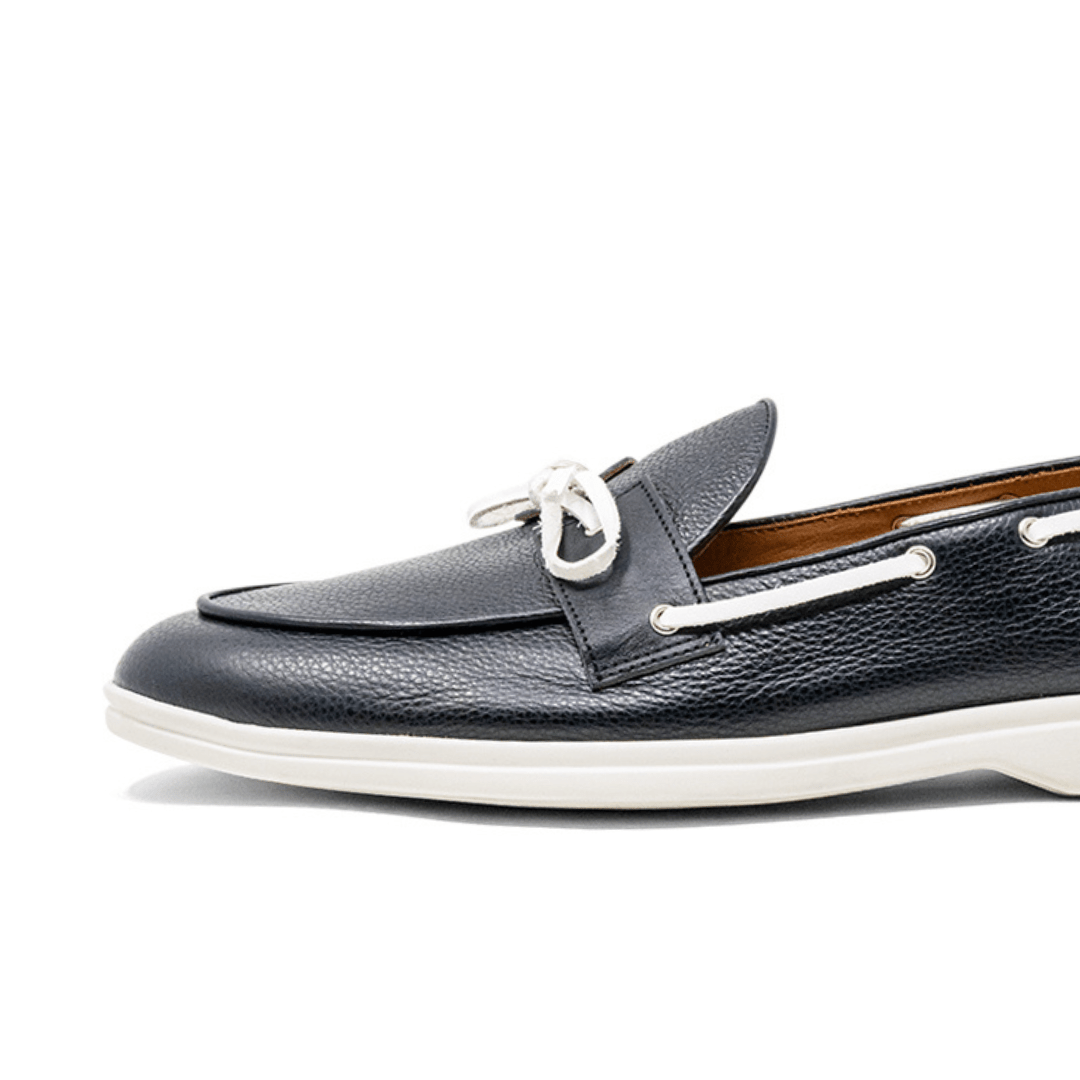 Men's Black Pebbled Leather Barca Yacht Loafer Men's Footwear by Del Toro Shoes – Don't Panic Shoes