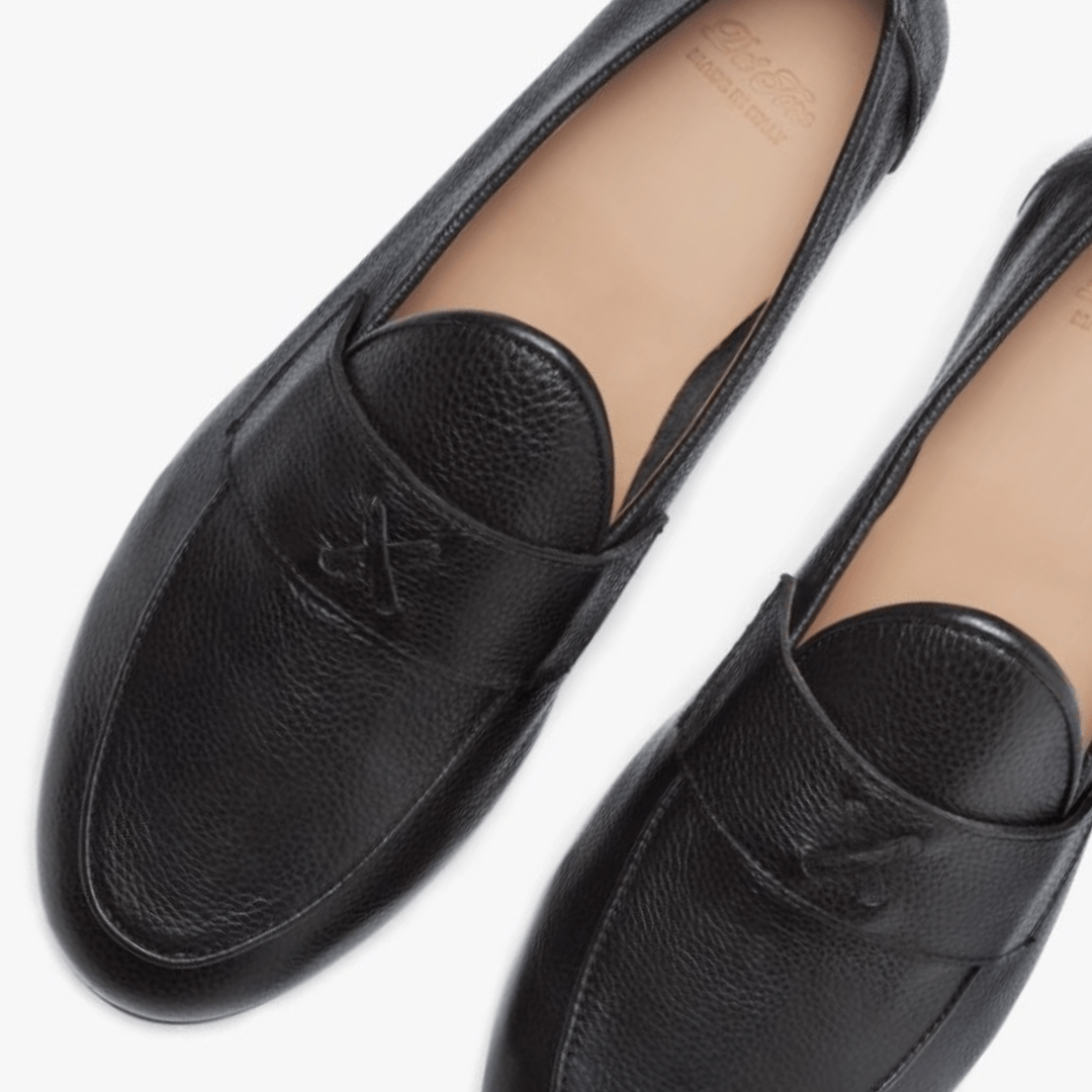 Men's Black Pebbled Leather Centesimo Men's Footwear by Del Toro Shoes – Don't Panic Shoes