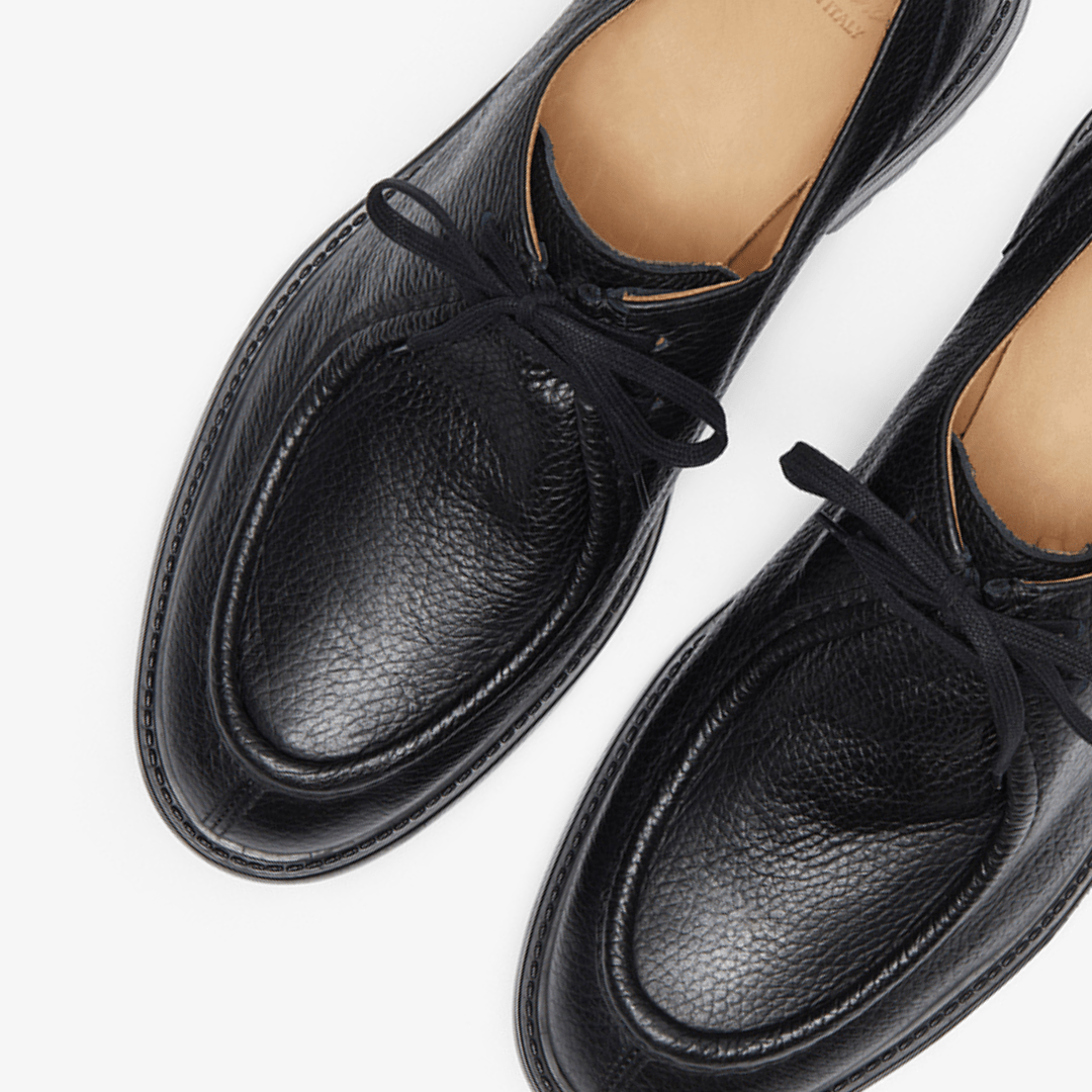 Men's Black Pebbled Leather Tuscan Moc Boot Men's Footwear by Del Toro Shoes – Don't Panic Shoes