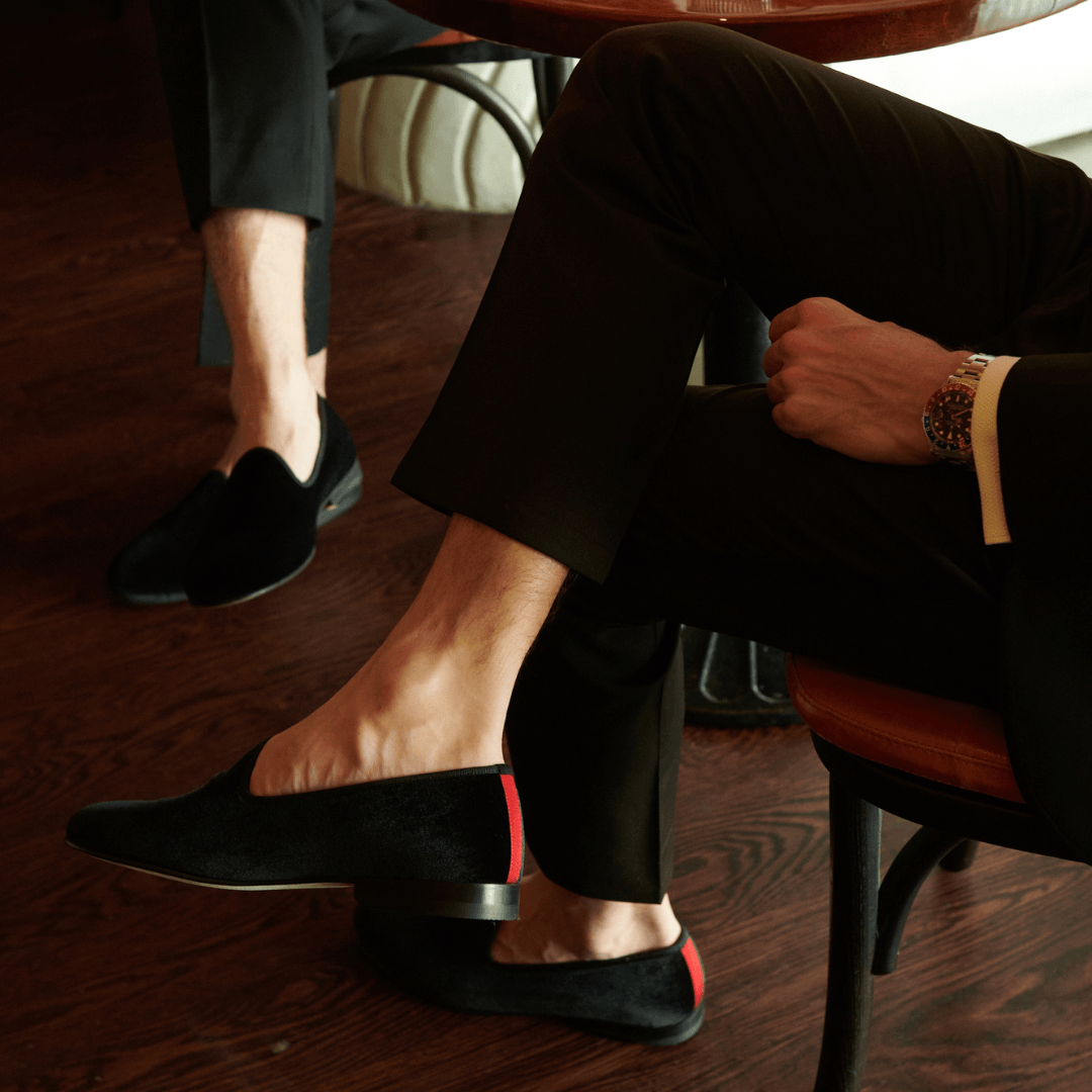 Men's Black Velvet Slipper Ii Men's Footwear by Del Toro Shoes – Don't Panic Shoes