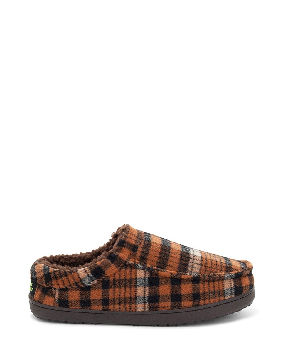 Men's Boxer Plaid Slipper - Chestnut Slippers by Western Chief Men's – Don't Panic Shoes